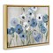Stupell Industries Round Blue & White Poppies Floater Framed Canvas Wall Art Design by Sally Swatland